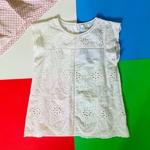 BOGO free [flutter sleeve embroidered blouse]